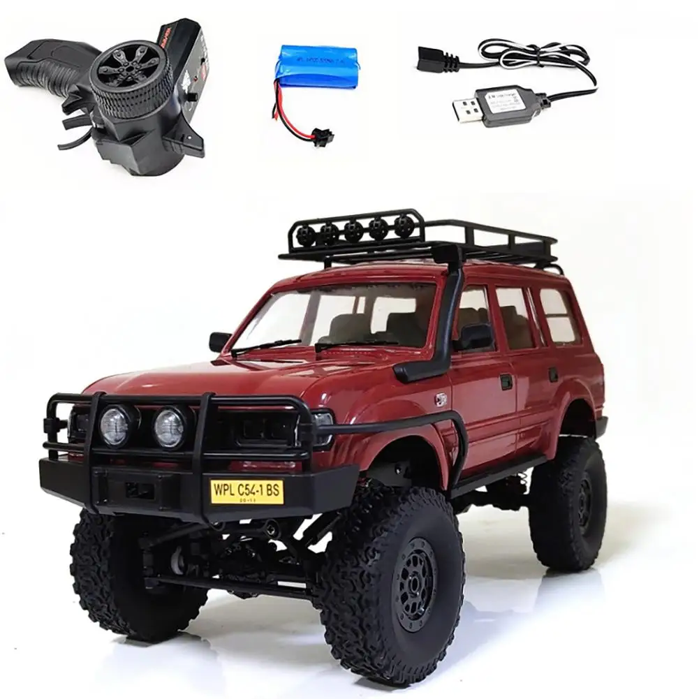 

WPL C54-1 Rc Car C54 Lc80 4WD Crawler Simulate Full Scale 260 Motor Off-Road Climbing Vehicle For Children GIFTS