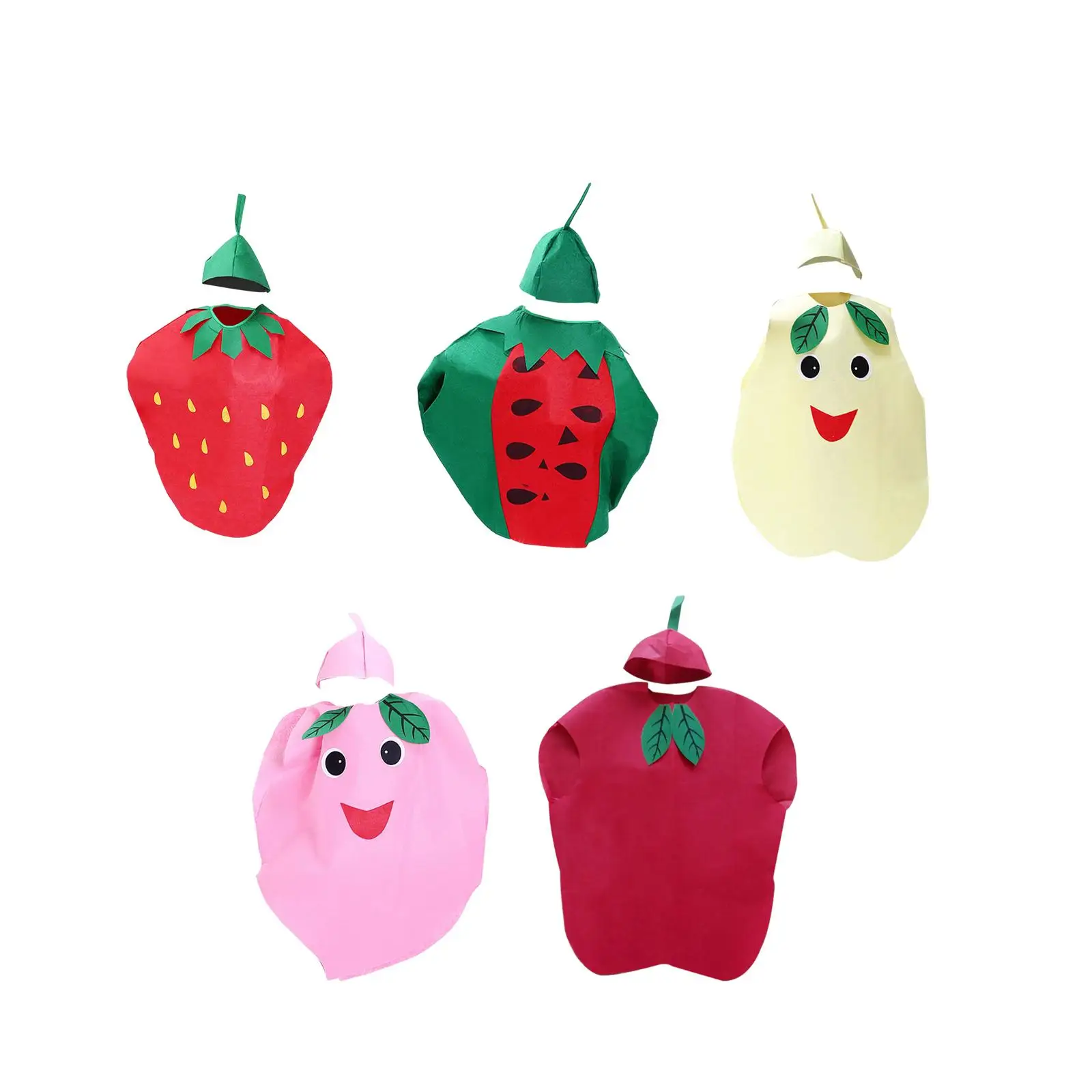 

Adult Fruit Costume Outfit Props for Men Women Cute Food Cosplay Costumes with Hat Fancy Dress for Carnival Stage Performance