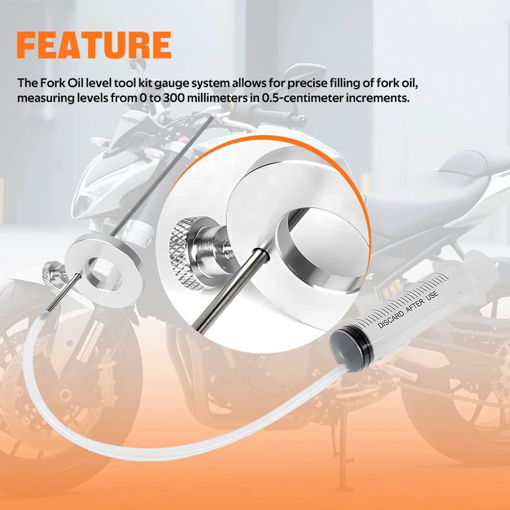 Motorcycle Fork Spring Compressor Tool Kit Service Tool Kit For Most Regular Cartridge & Inverted Forks Motorcycle EM1091 - Image 3