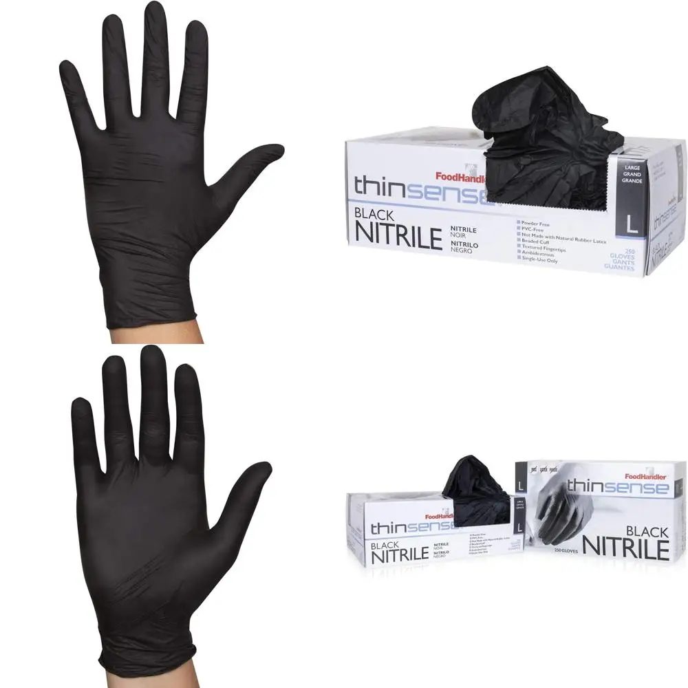 

Nitrile Exam Gloves, Black, 1000 Pack