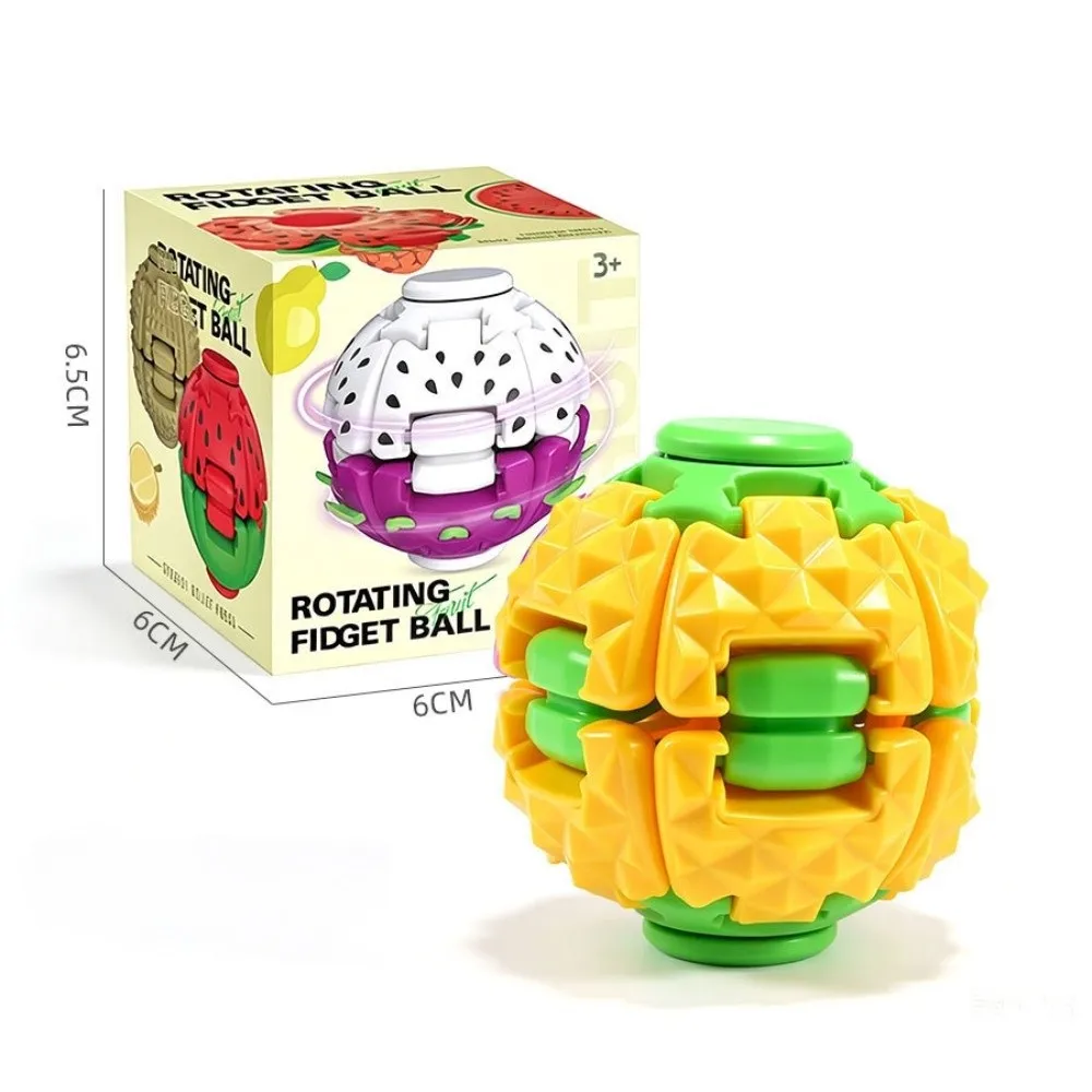 Creative Fruit Shape 3D Printed Ball Antistress Desk Ornament Press Rotate Ball Party Gift Stress Relief Fidgets Ball Birthday