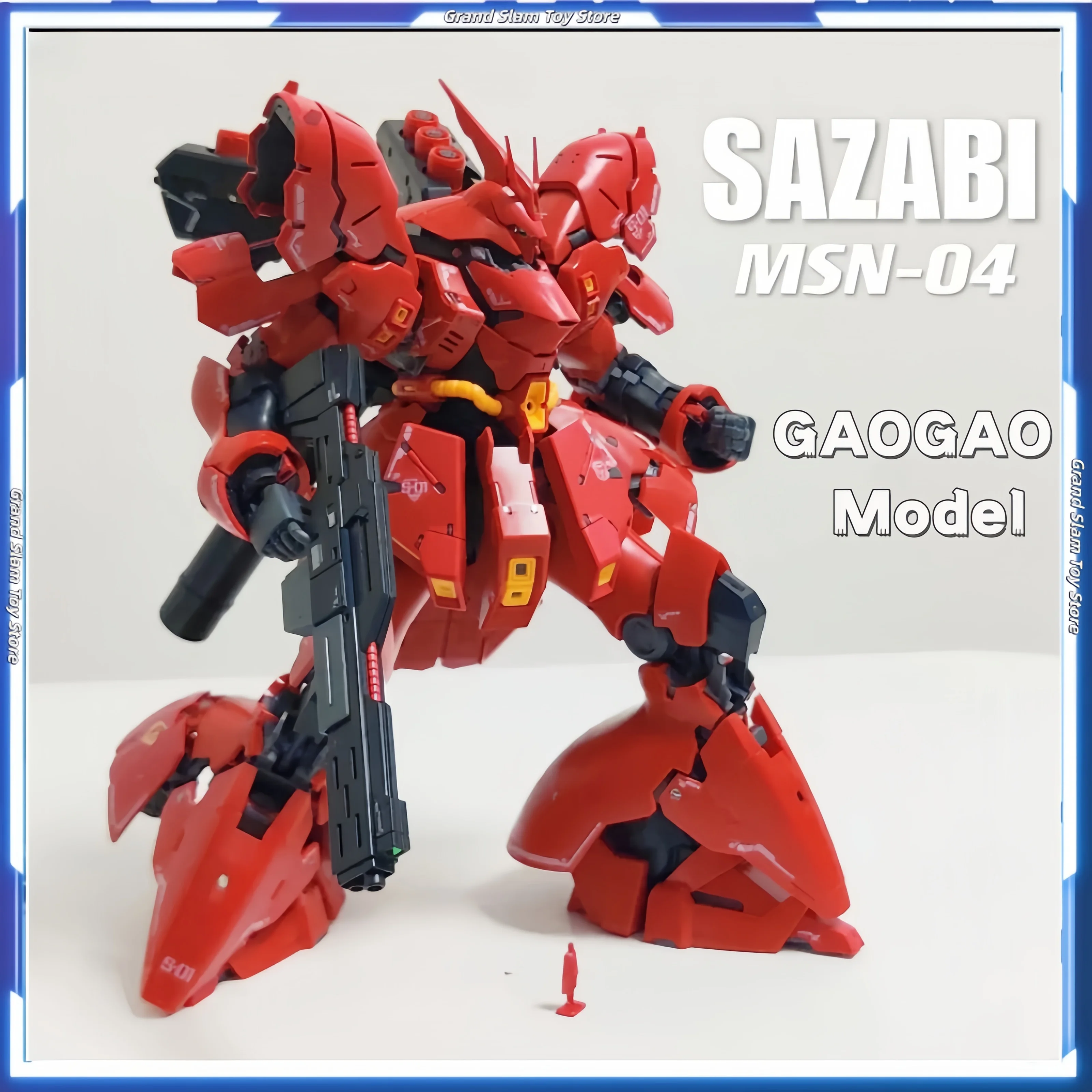 Em estoque gaogao modelo rg 1/144 Msn-04 sazabi montagem modelo kits esqueleto de plástico anime figura ação robô modelo brinquedos presentes