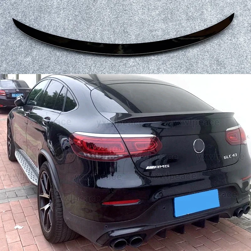 For Mercedes-Benz GLC Coupe C253 GLC260 300 2016-2021 AMG High Quality ABS Plastic Unpainted Colored Rear Trunk Lid Spoiler Wing