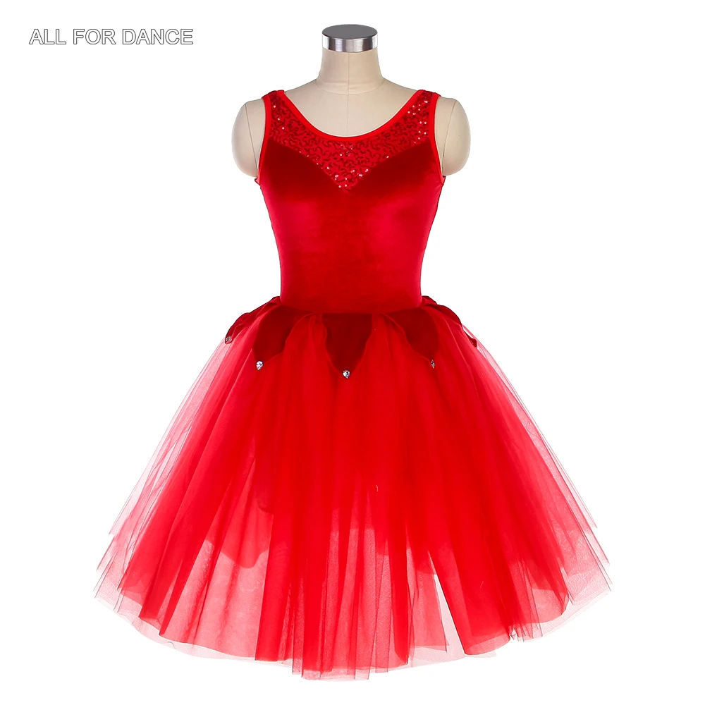 

25070 Красная романтическая балетная пачка, бархатный топ, лиф с красными мягкими тюлевыми юбками-пачками для взрослых и девочек, костюмы для балета и танцев