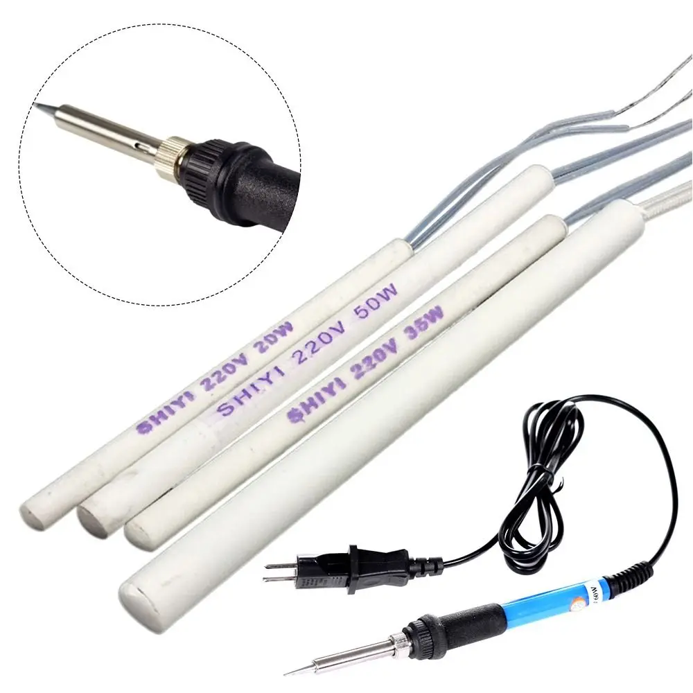 220V 20W/35W/50W/75W Adjustable Temperature Electric Soldering Iron Heater Ceramic Internal Heating Element for 908 908S Solder