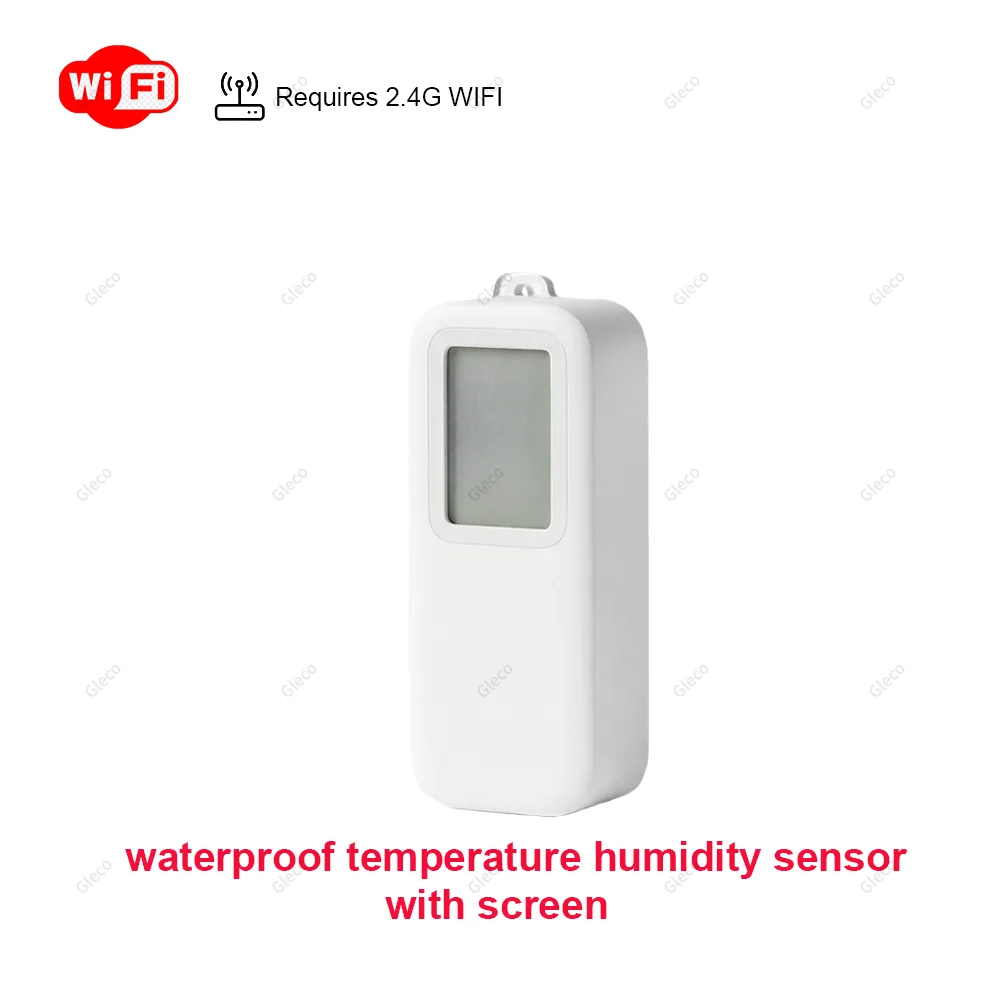Tuya Zigbee/Wifi Temperatuur-vochtigheidssensor Detector Optie Binnen Buiten Waterdichte LCD-thermometer Hygrometer Voor Alexa Z2M