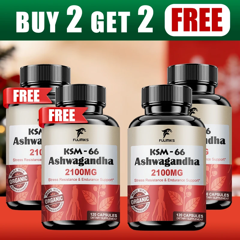 

Buy 2 Get 2 Free! KSM-66 Ashwagandha 2100MG- Anxiety relief/stress reduction, sleep improvement, mood support supplement