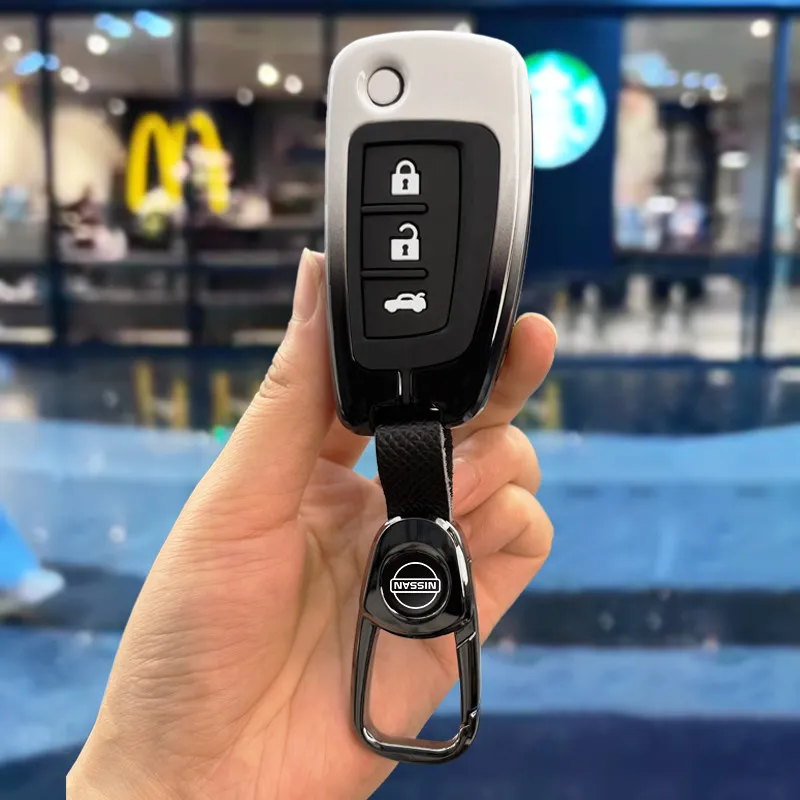 

Car Key Case Fob Cover for Nissan X-Trail Qashqai J11 Juke Murano Micra Tiida Maxima Altima Kicks Accessories