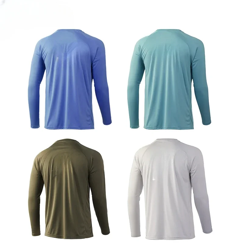 

Men's Fishing Shirts Men Long Sleeve Crewneck Sweatshirt Outdoor Uv Protection Breathable Fishing Clothing Camisa Pesca