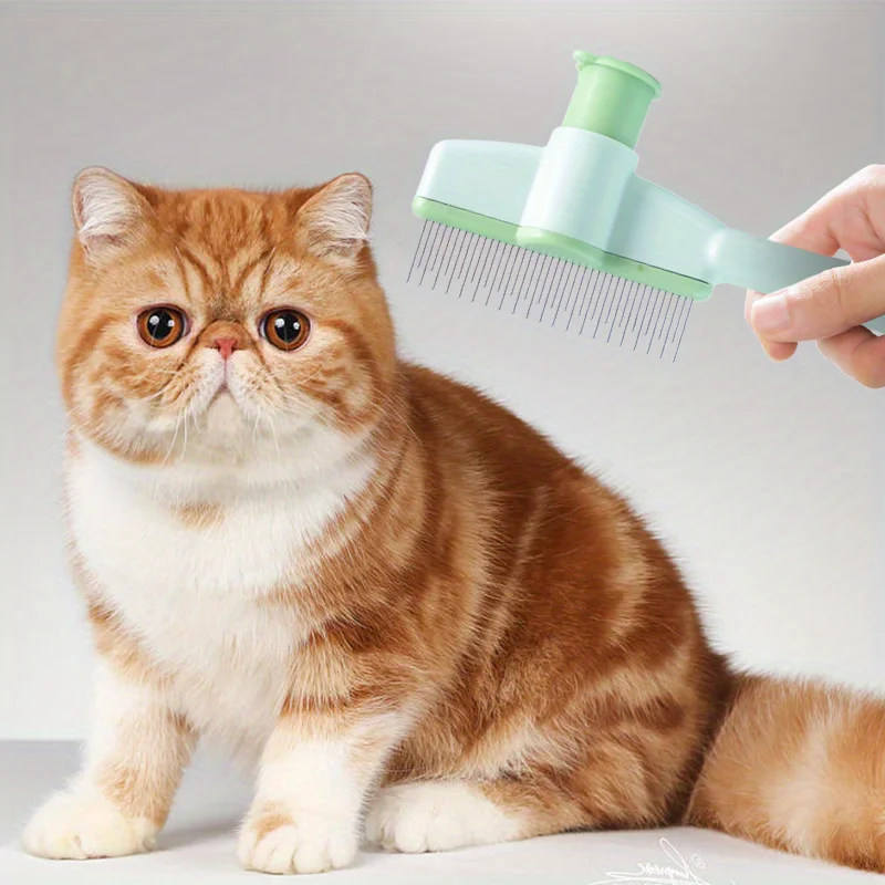 1 cepillo de masaje para el cuidado de gatos, peine para mascotas, cepillo profesional para quitar el pelo de mascotas con nudo abierto, peine duradero para gatitos, accesorios para mascotas