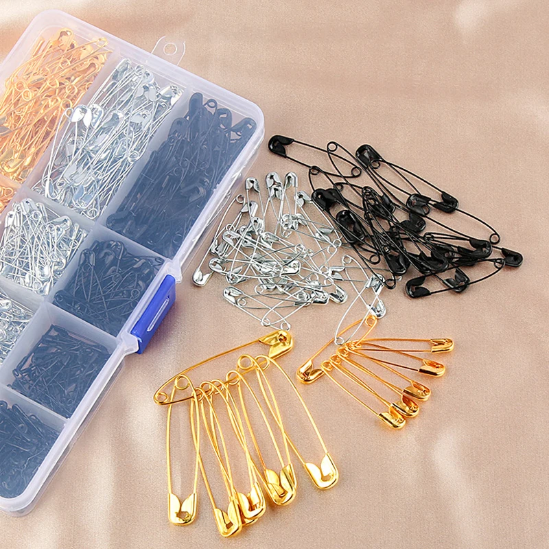 New Arrival 100Pcs Safety Pins DIY Sewing Tools Accessory Silver Metal Needles Large Safety Pin Small Brooch Apparel Accessories