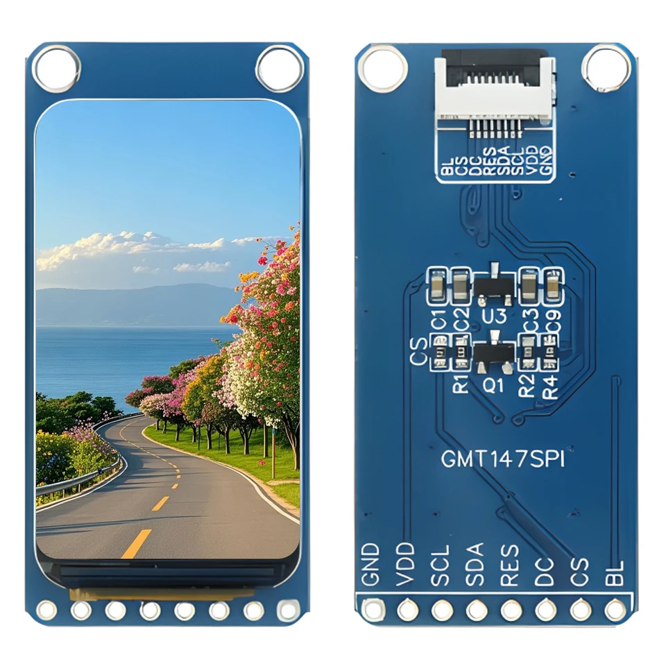 

ST7789 Драйвер 172*320 IPS Full View SPI интерфейс с 8-контактными модулями дисплея 1,47-дюймовый TFT ЖК-дисплейный модуль