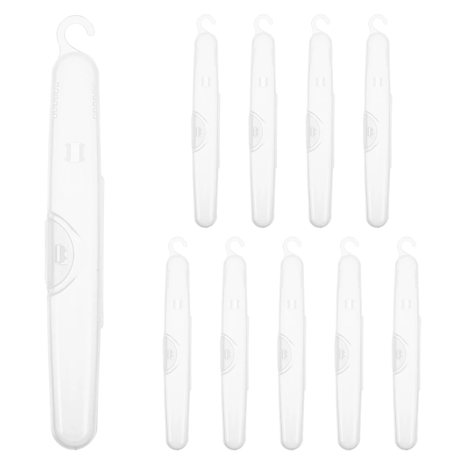 10 قطعة صندوق فرشاة الأسنان مادة PP المحمولة فرشاة الأسنان تخزين حالات السفر المنظم في الهواء الطلق حامل حماة فرشاة أسنان نظيفة #3