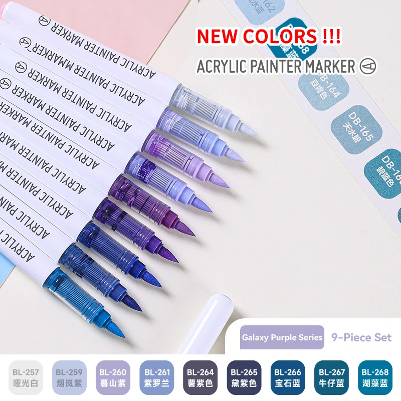 

LANGUO новые цвета, прямой жидкий акриловый маркер, мягкая кисть, маркер, ручка для рисования манги, граффити, стекло, художественные школьные принадлежности