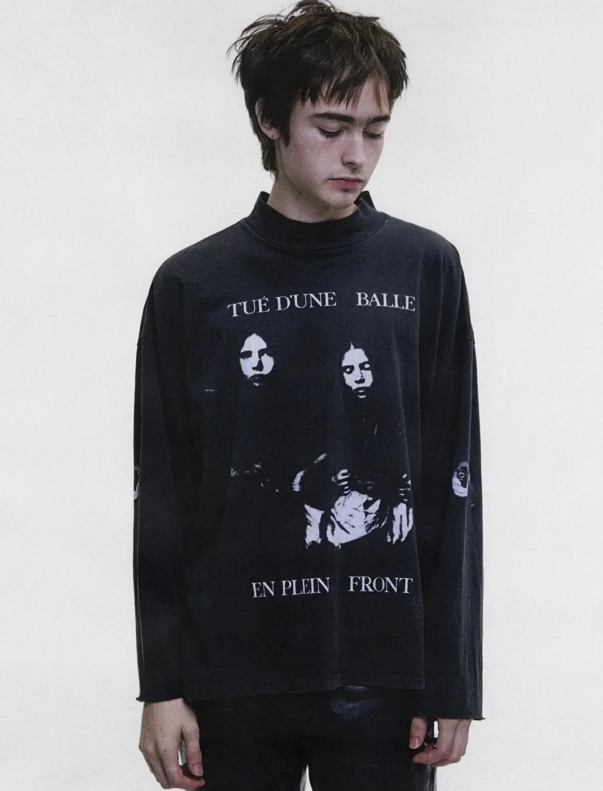 ER/D2 6SS Ballet Portrait High Neck Small Neckline Long Sleeve T-Shirt