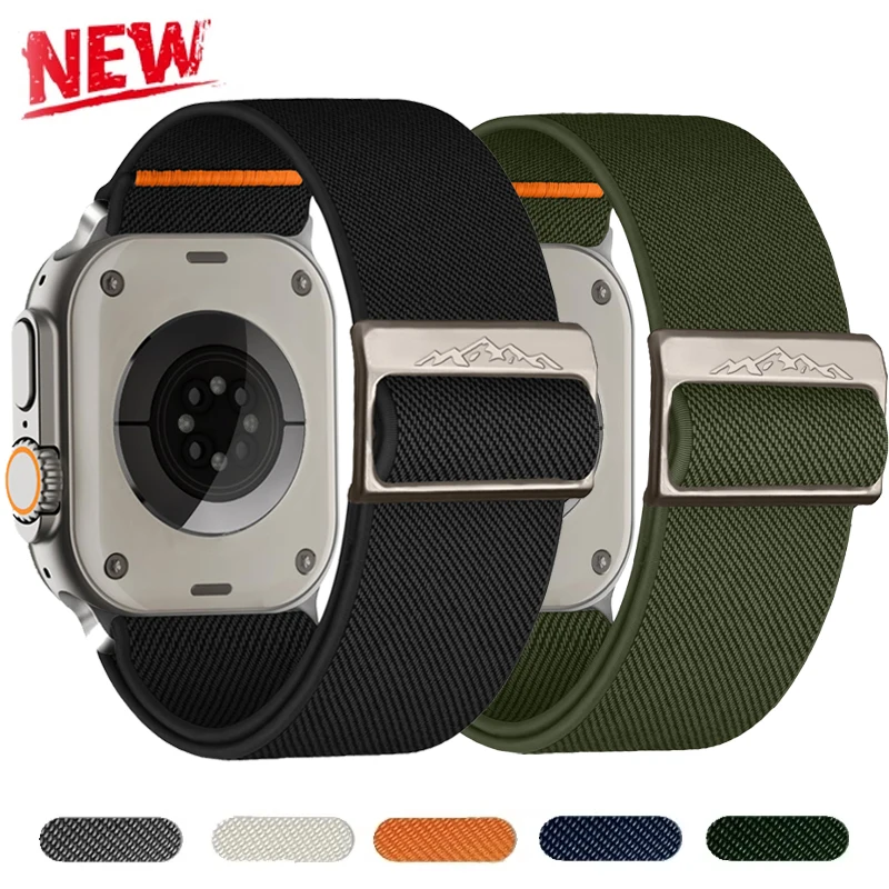 Armband für Apple Watch 45 44mm Ultra 49mm 40 42 41mm 38mm 40 44 Breites Nylonarmband für Iwatch Series 12 11 10 9 Se 8 Correa Armband – Detail 3