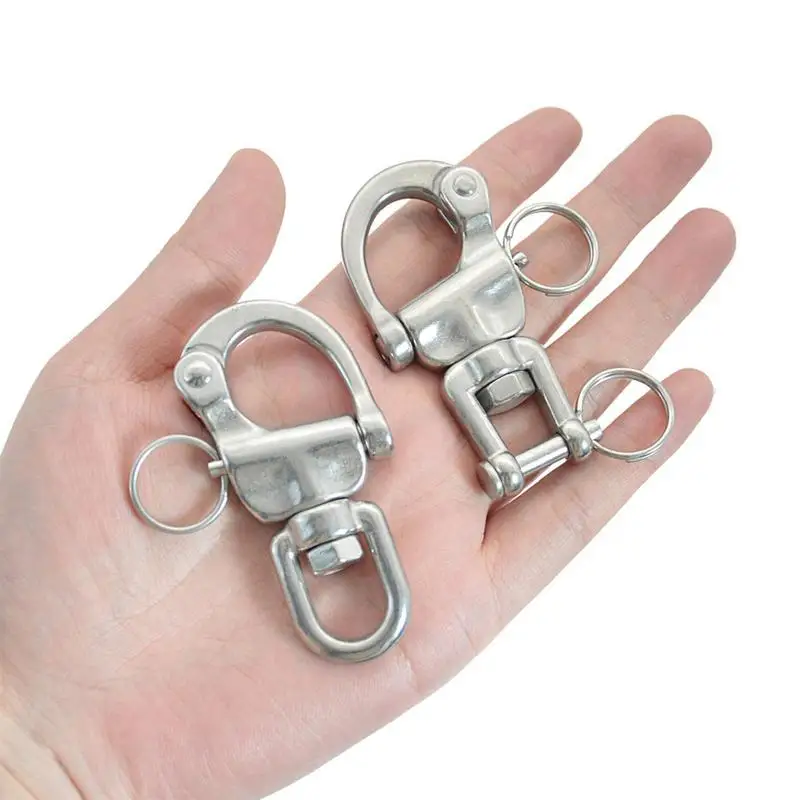 Quick Release Shackle Stainless Steel Boat Marine Rigging Accessories Ring Spring Swivel Diving Sailing Spinnaker Halyard