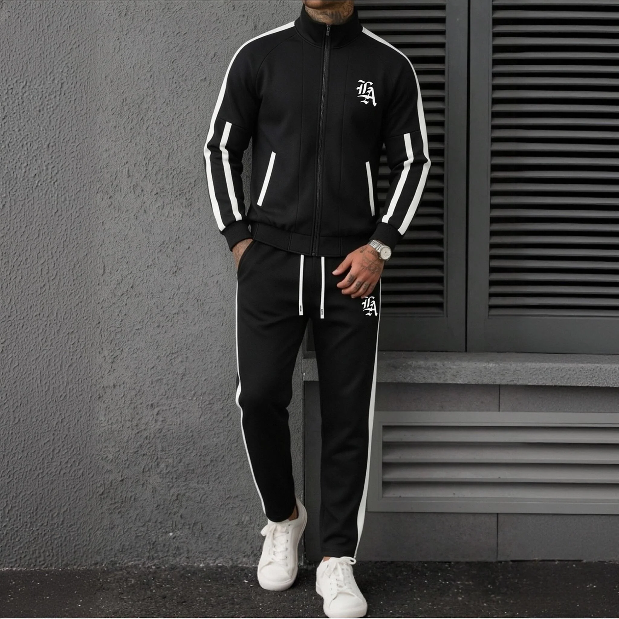 Streetwear Zipper - Ensemble de survêtement 2 pièces pour