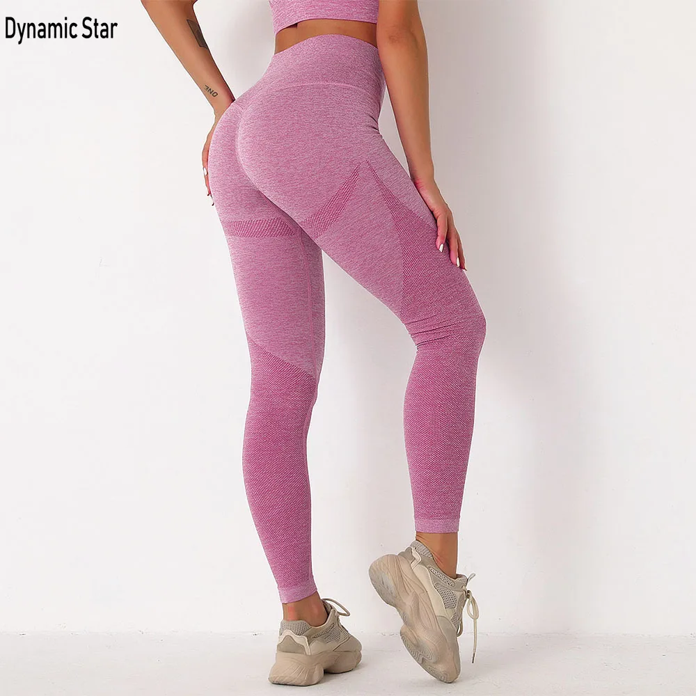 

Fitness Sports Seamless Leggings Women High Waist Elastic Solid Yoga Pants Gym Trainning Joggings Female Workout Push Up Tights