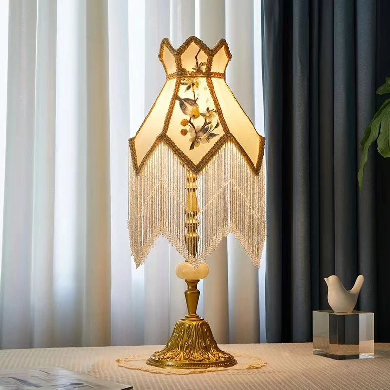 Chinese Birds Lampshade Luxury Retro Green Color Exquisite Lamp Cover For Table Light Art Living Room Home Decoration