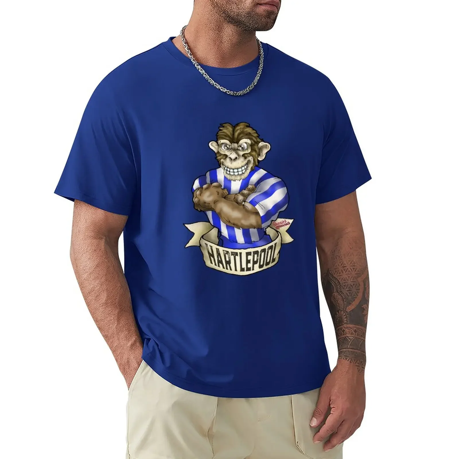 Hartlepool United Monkey Mascot T-Shirt vintage clothes graphic t shirts mens workout shirts