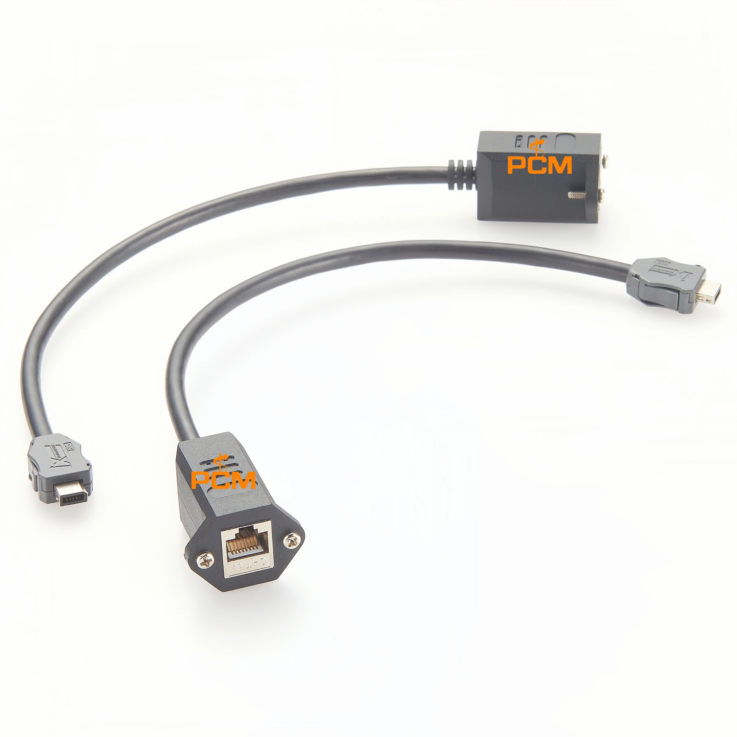 Ethernet Cat6a ix industrial to RJ45 Panel Mount Cable Compatible with ix40G-A-10S-CV (7.0) Harting Amphenol for GigE Vision PoE