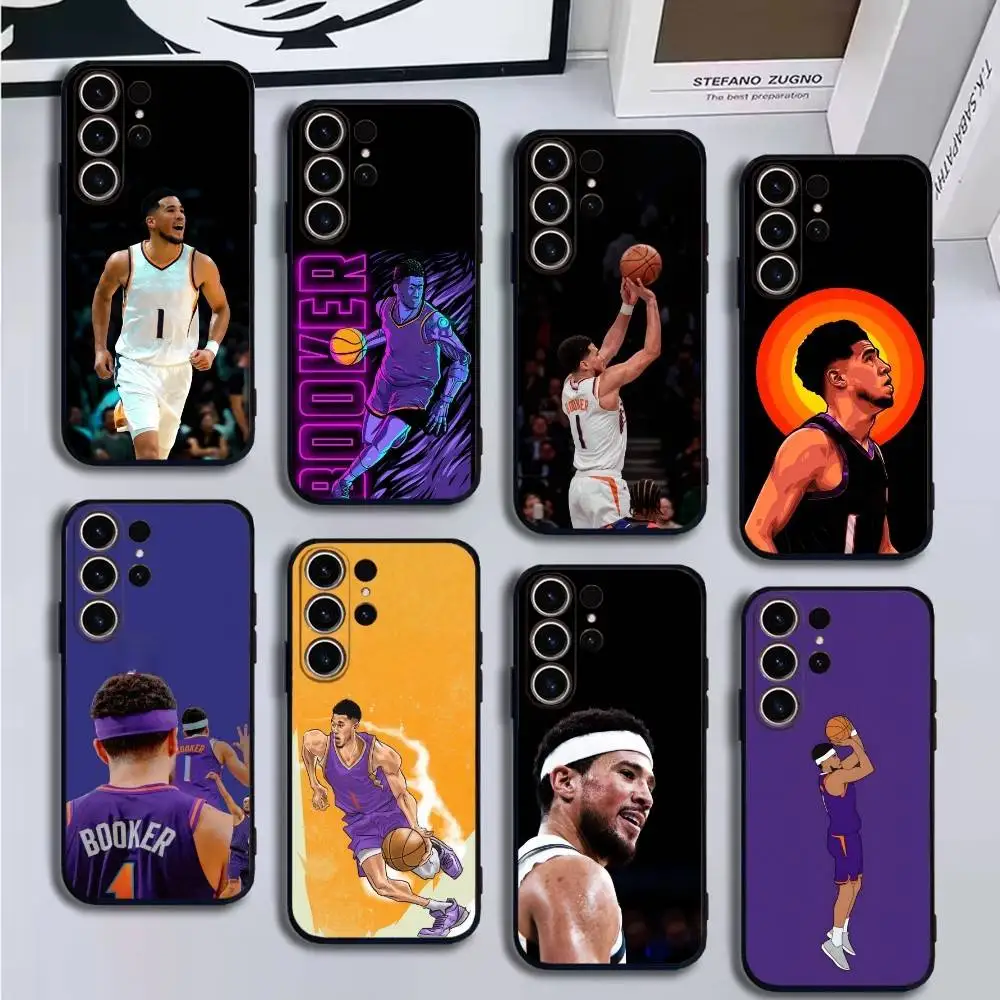 

Basketball D-Devin Booker Phone Case For SamsungS25,24,21,22,23,30,Ultra,20,Plus,Fe,Lite,Note,10,9,Soft Black Cover