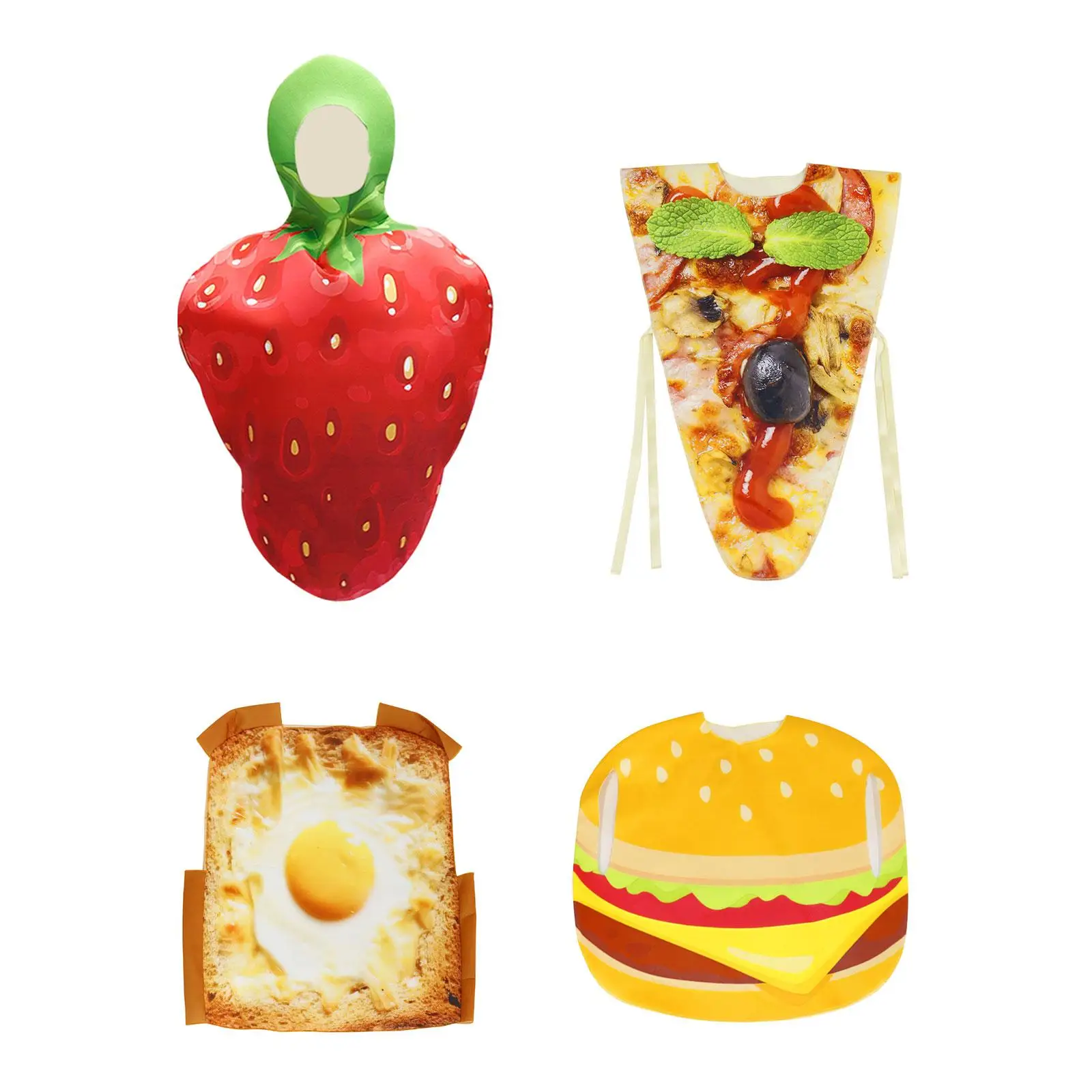 

Food Cosplay Costume Reusable Funny Props Dress up Jumpsuit Outfit for Show Carnival Themed Party Stage Performance Role Playing