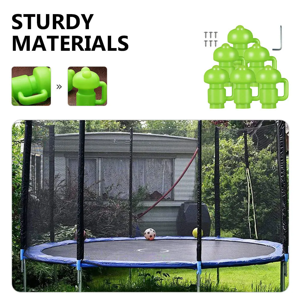 

1Set Green Frog Trampoline Pole Caps Small Durable Plastic Replacement Professional Trampoline Accessories Parts