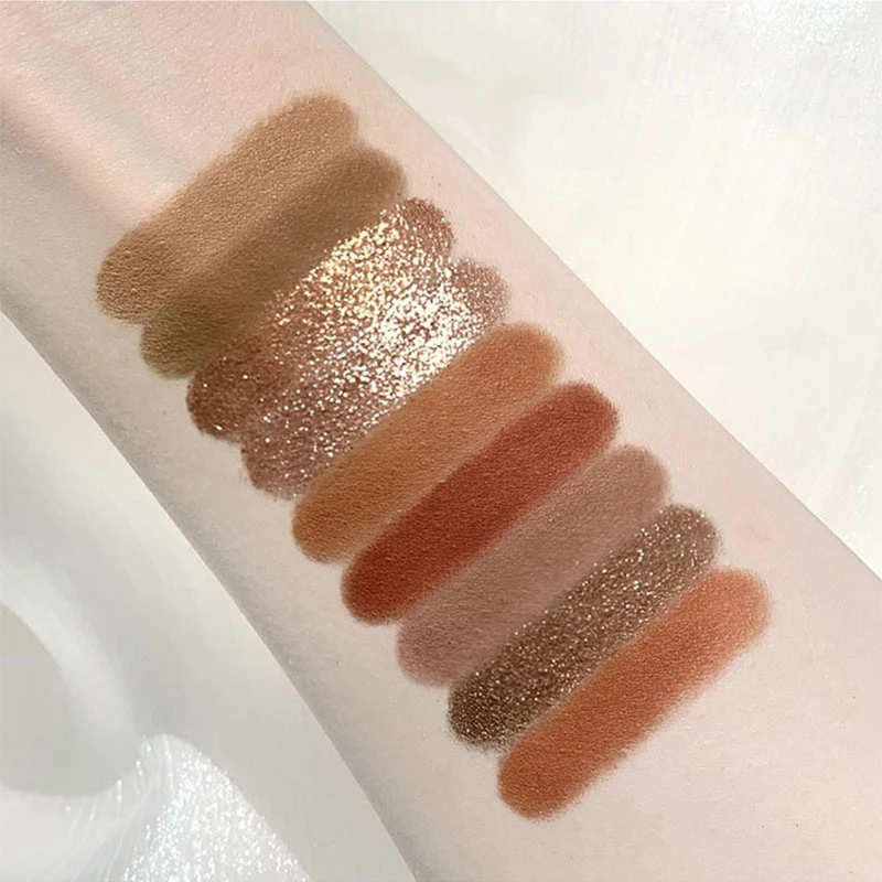 9 色のアイシャドウ パレット パンクロック ブラック グレー メタリック シマー スモーキー アイ メイクアップ キット 高着色 コンサート フェスティバル用