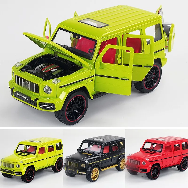 

Масштабная модель внедорожника G63 из сплава 1:24, детская, со звуковыми и световыми эффектами, откатным механизмом, игрушка-украшение