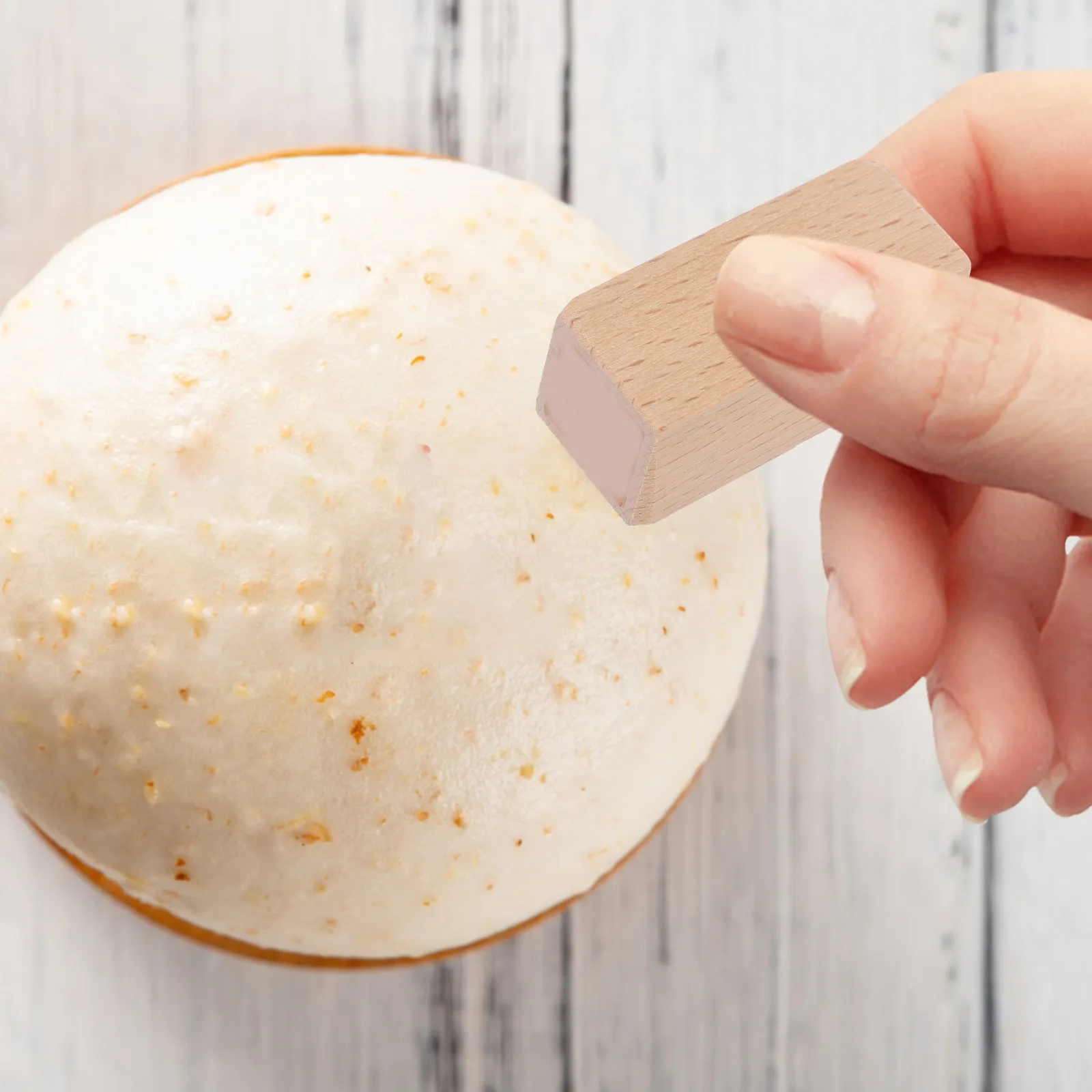 2 Stück Holzstempel mit einzigartigem, schickem Muster für DIY-Scrapbooking, Handbuch, Kinderspiel, kreatives Siegel, quadratischer Stempel, Dekoration