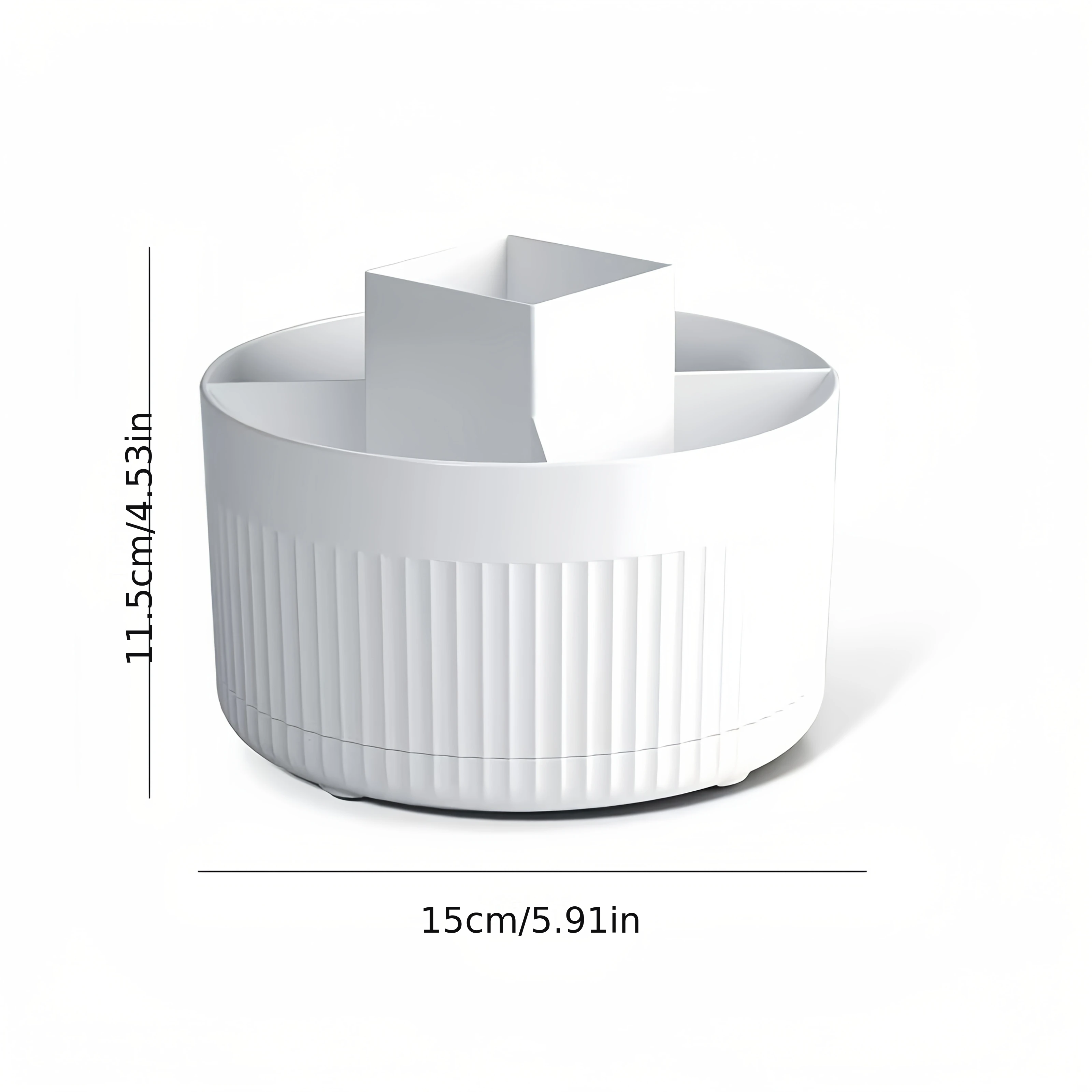 Rotating Desktop Storage Box Cosmetic Brush Organizer Tube Table Dresser Eye Shadow Brush Pen Holder for Home Organization view 2