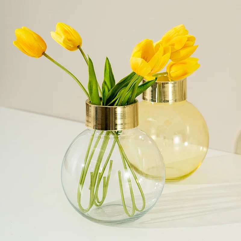 

Glass Vase Luxury Transparent Hydroponics Vase For Household Living Room Light Bulb Tabletop Ornaments Vases вазы для интерьера