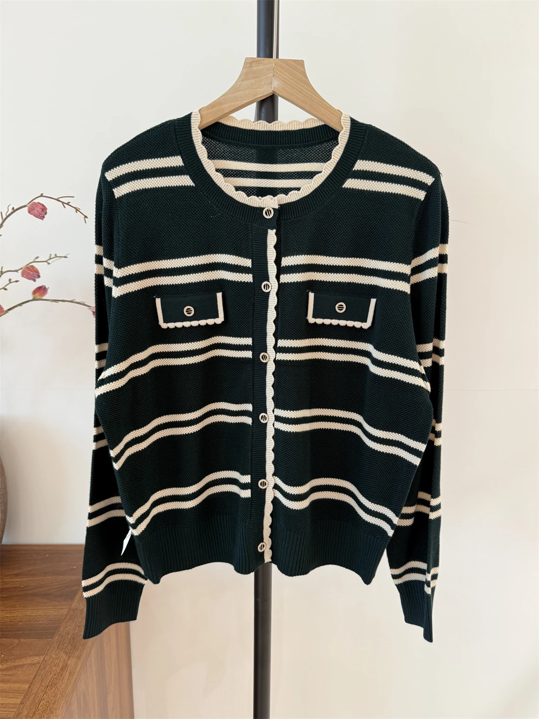 

Faionable Thin Long Sve Knitted Sweater Coat for Middle-Aged And ly Women Spring Autumn Outerwear Mom Coat