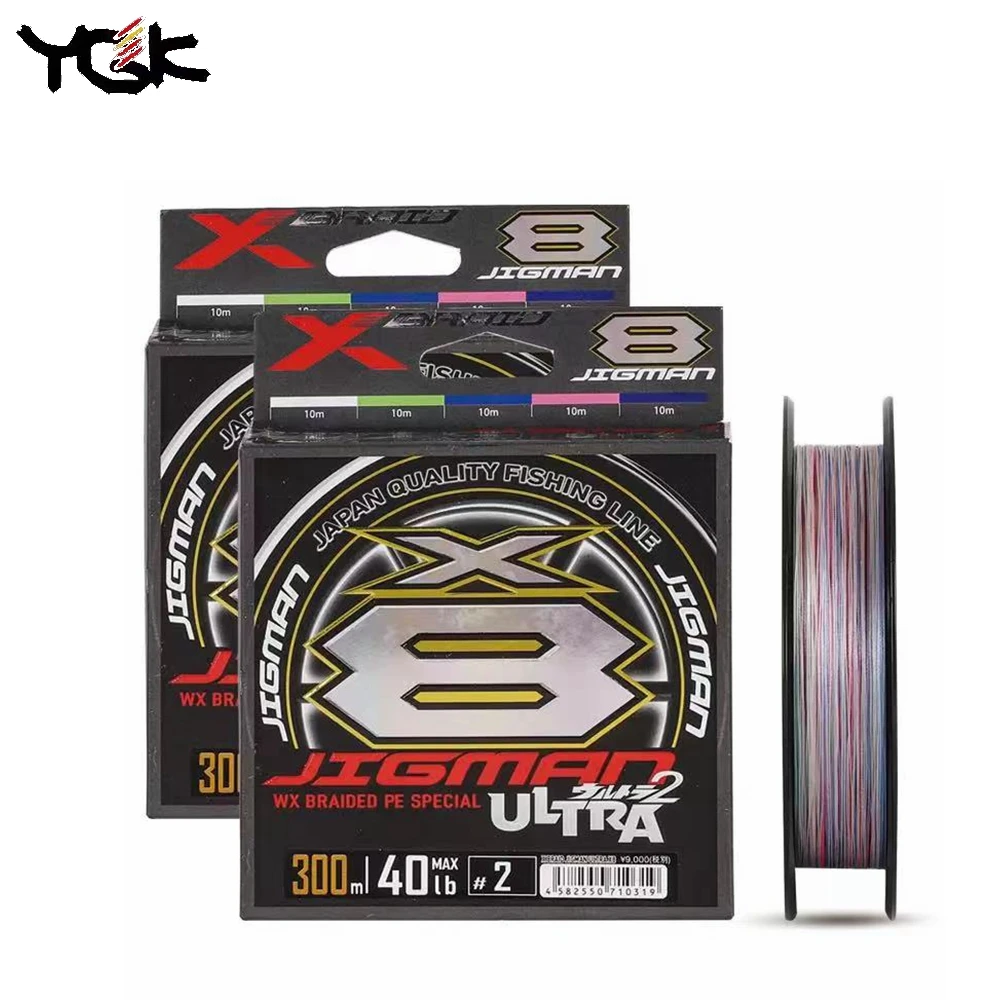 

100% Japan Original YGK Upgrade X8 Braid Jigman ULTRA PE Fishing Line Multicolored High Strength Ocean Fishing Line 200M 300M