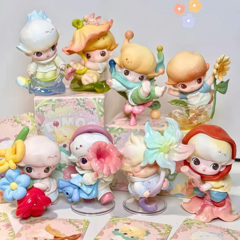 

Popmart Dimoo Moments in Bloom Series Blind Box Action Figure Cute Model Doll Figure Mystery Box Toy Gift