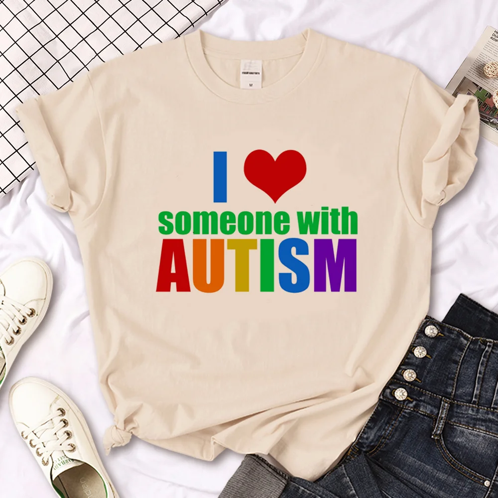 Autism t-shirts women harajuku Y2K streetwear t shirt girl anime designer Japanese clothing