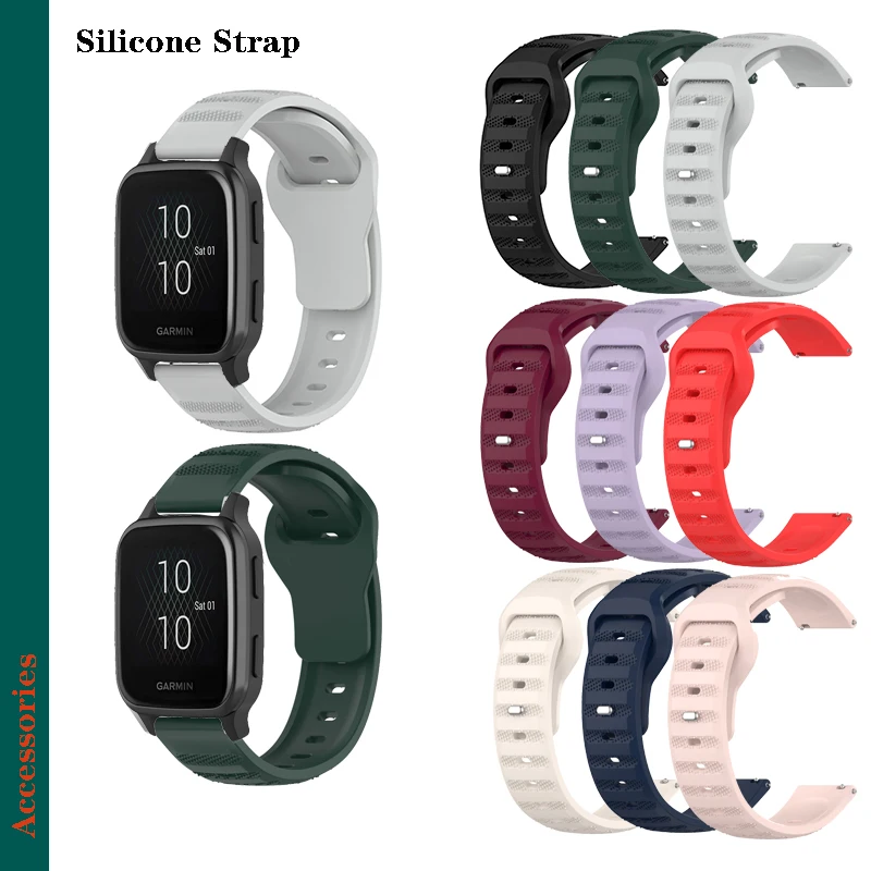 For Garmin Venu Sq 2 Plus / Active 5 / Vivoactive 5 Strap Fashion Silicone Spare Band 20mm