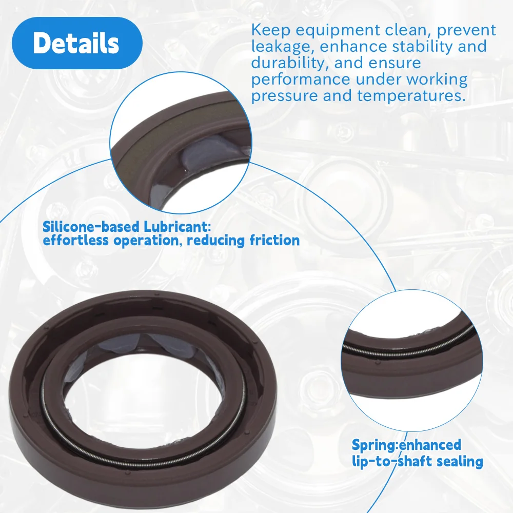 DMHUI High-end Rotary Rubber Ring High Pressure Oil Seals BAFSL1F Type 22x35x6 mm FKM FPM Material for Hydraulic Pump