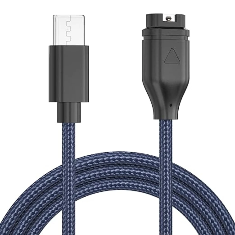 Replacement braided charger cable suitable for Garmin Swim 2 Garmin First Avenger  USB-C Garmin watch charger cable