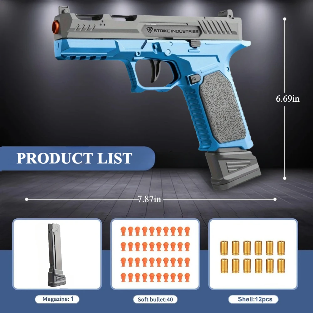 2011/M92 Tactische Shell Ejceting Speelgoedpistool Continu Afvuren EVA Zachte Kogel Outdoor CS Schieten Pistool Kinderen Verjaardagscadeau