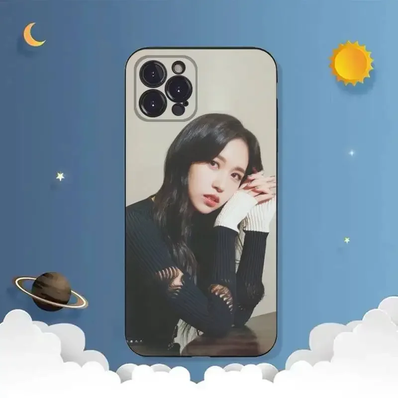 T-TWICE- Mina Cute Girl -JYP- Phone Case For iPhone 11 12 Mini 13 14 15 PRO XS MAX X XR 6 7 8 Plus Black Shell