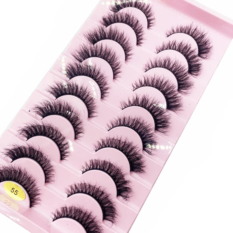 10 Pairs Natural Long Fluffy False Eyelashes Fake Lashes Long Makeup 3d Mink Lashes Extension Eyelash Mink Eyelashes For Beauty