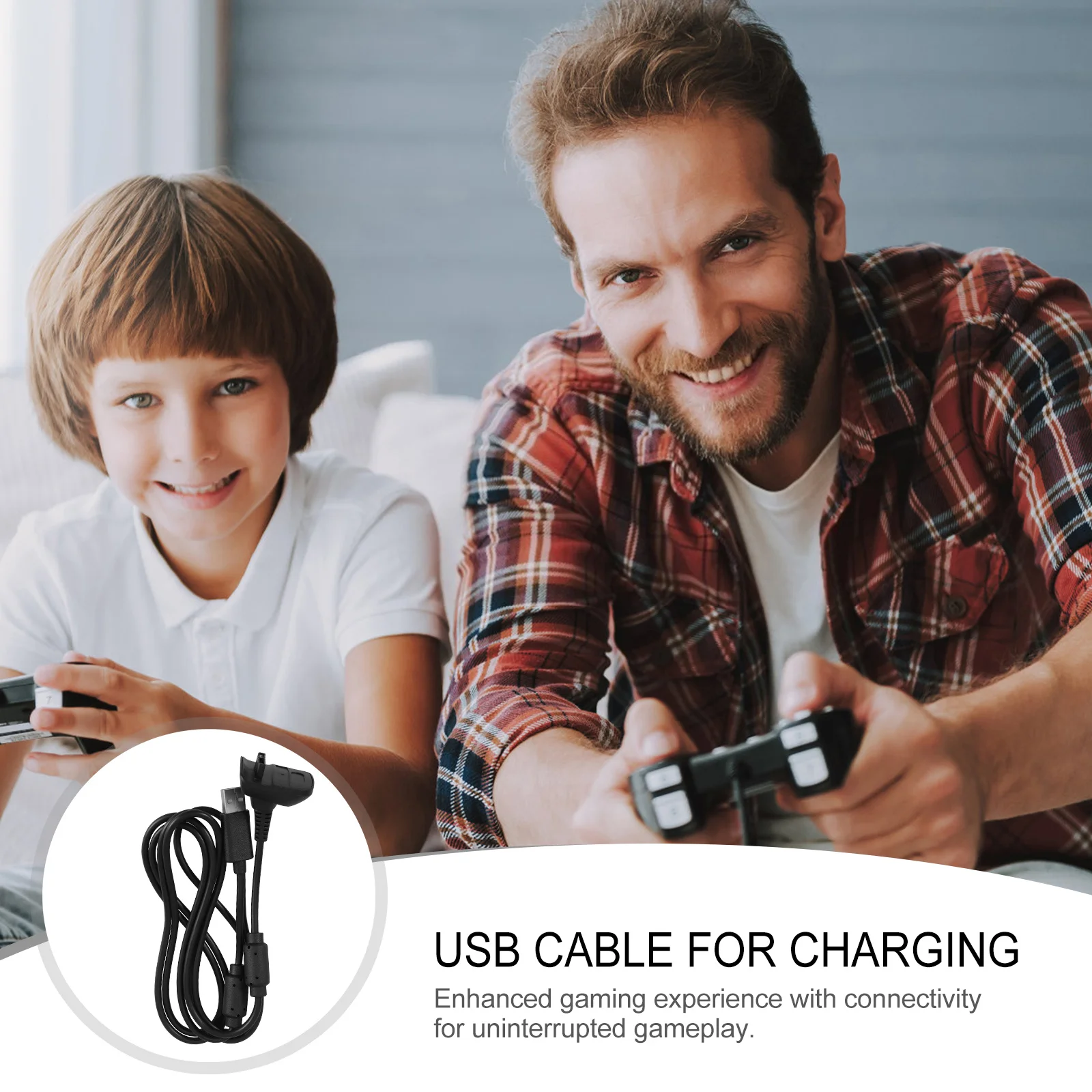 

Game Controller Cable Durable USB Charging Cord Compatible for Xbo Enhanced Stability Fast Charging Game Controllers Cable