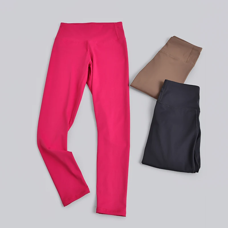 Women High Waist Stretch Yoga Leggings Tummy Control Hip Lift Crotch Seam Multi Color Base Leggings Fitness Daily Street Sexy