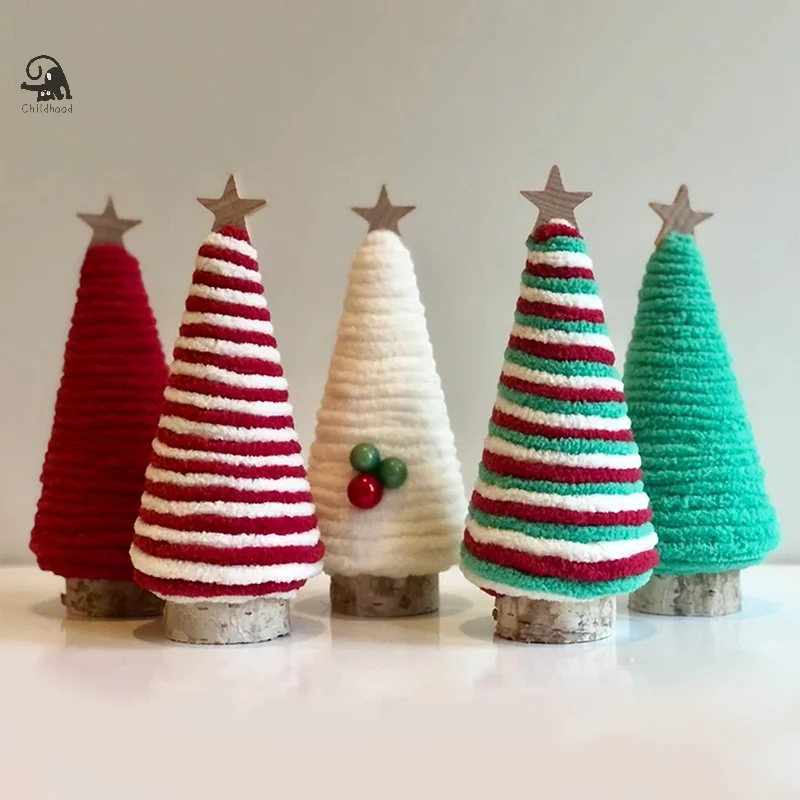 12cm Dollhouse Miniature Mini Christmas Tree Model Table Shelf Layout Scene DIY Accessories For Doll House Christmas Decor Toy