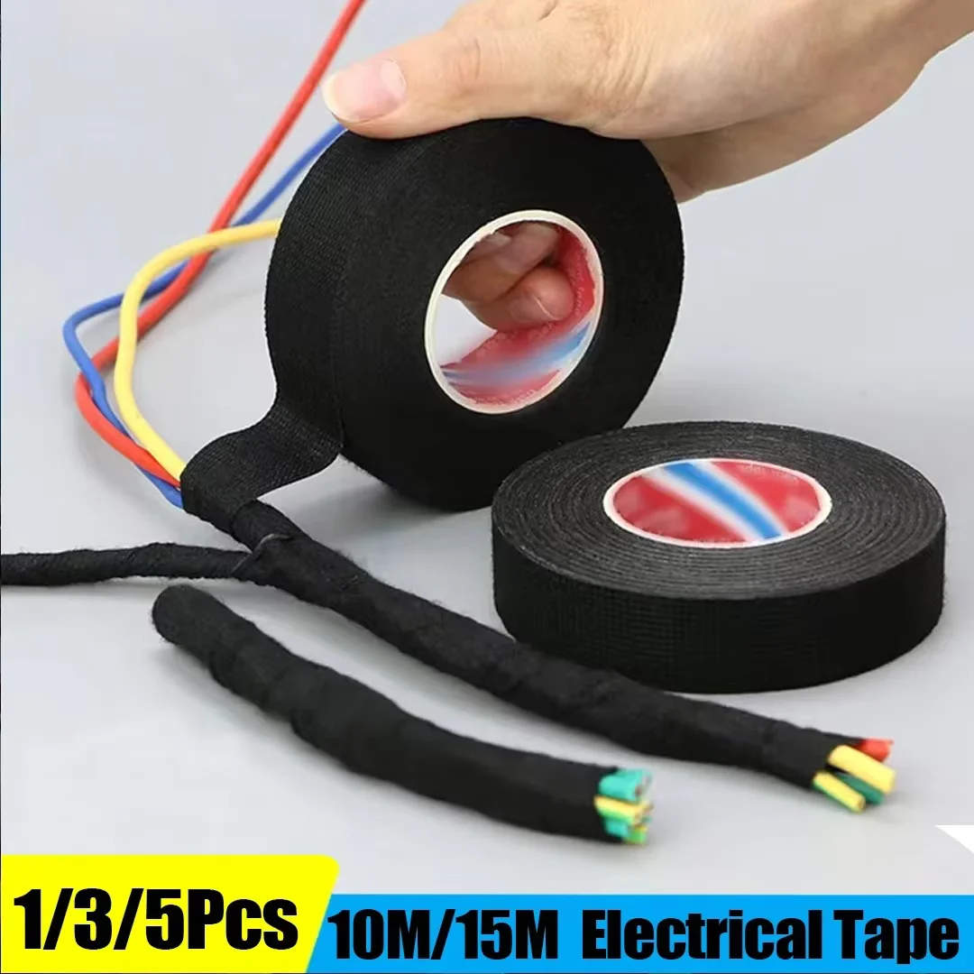 Velvet car wiring harness tape 9/15/19/25mm x 10m noise reduction anti abnormal noise wear-resistant wiring harness winding tape