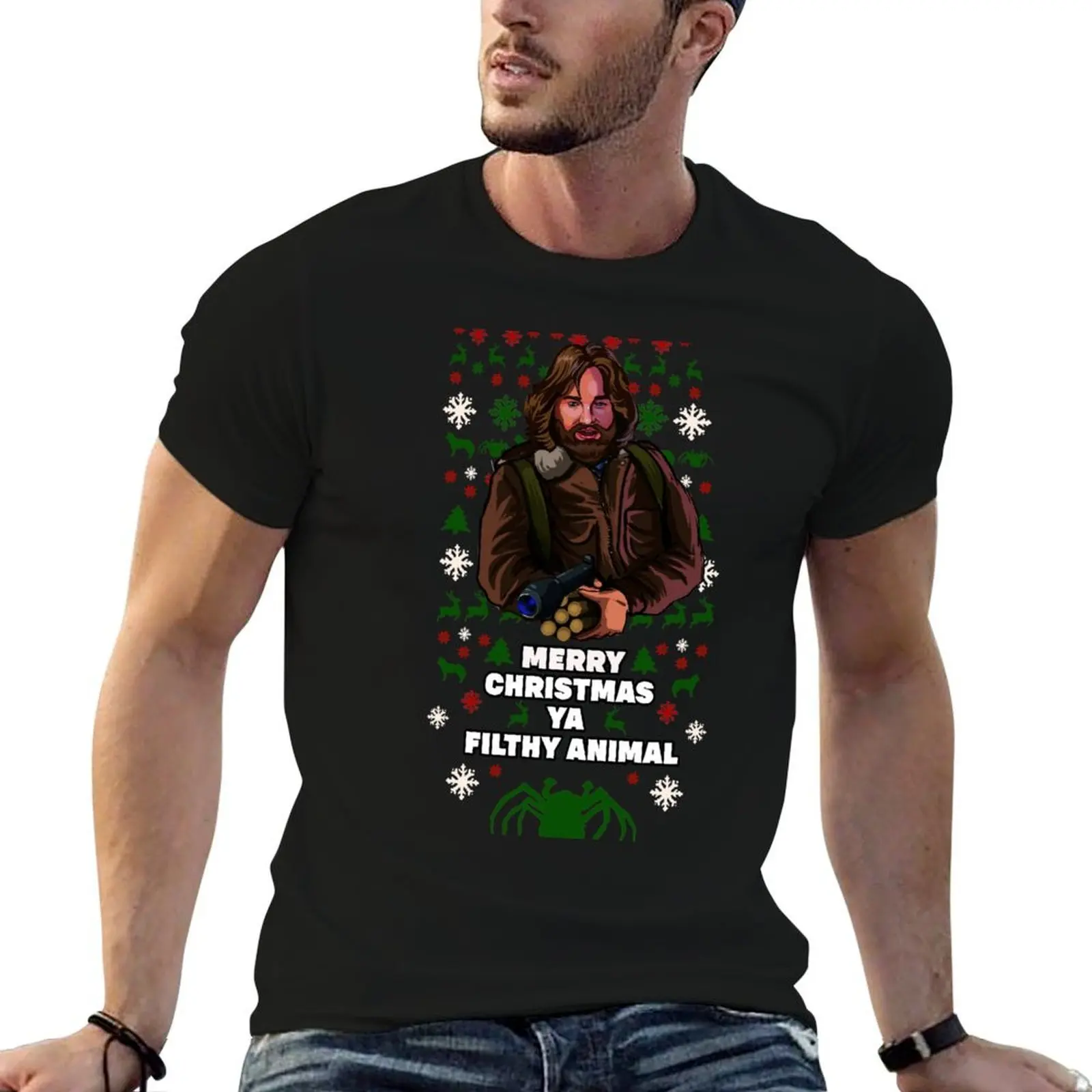 

Merry Christmas ya filthy animal- The Thing T-Shirt funny t shirts man cotton t shirts high quality T-Shirt