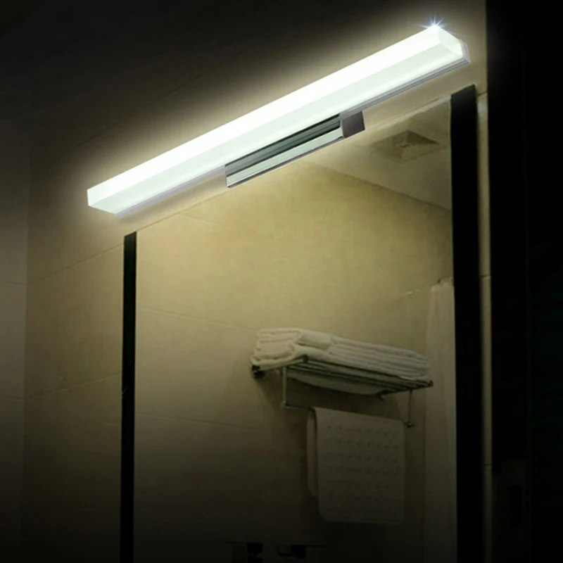 QLTEG Led Wall Lights Bathroom Vanity Light AC85 - 265V Indoor Modern Wall Sconces Black LED Mirror Wall Lamps Fixtures White